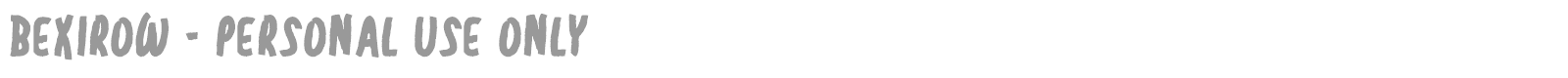 Bexirow font preview